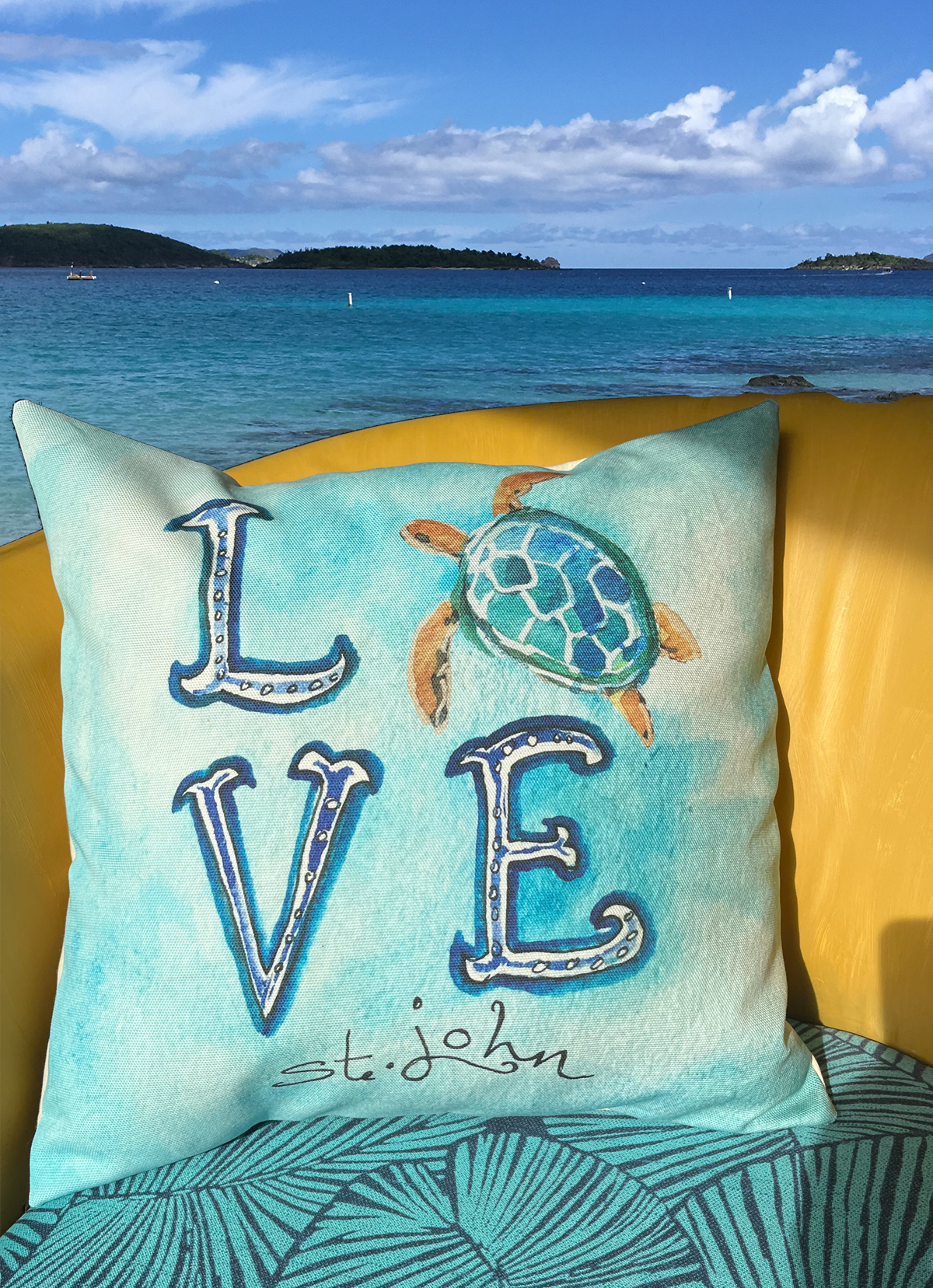 The best outdoor throw pillows with sea turtles! This green sea turtle watercolor has been handcrafted into unique home decor.